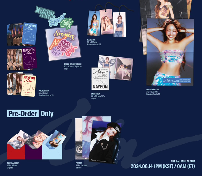 NAYEON (TWICE) - NA (THE 2ND MINI ALBUM) SET + WM Gift