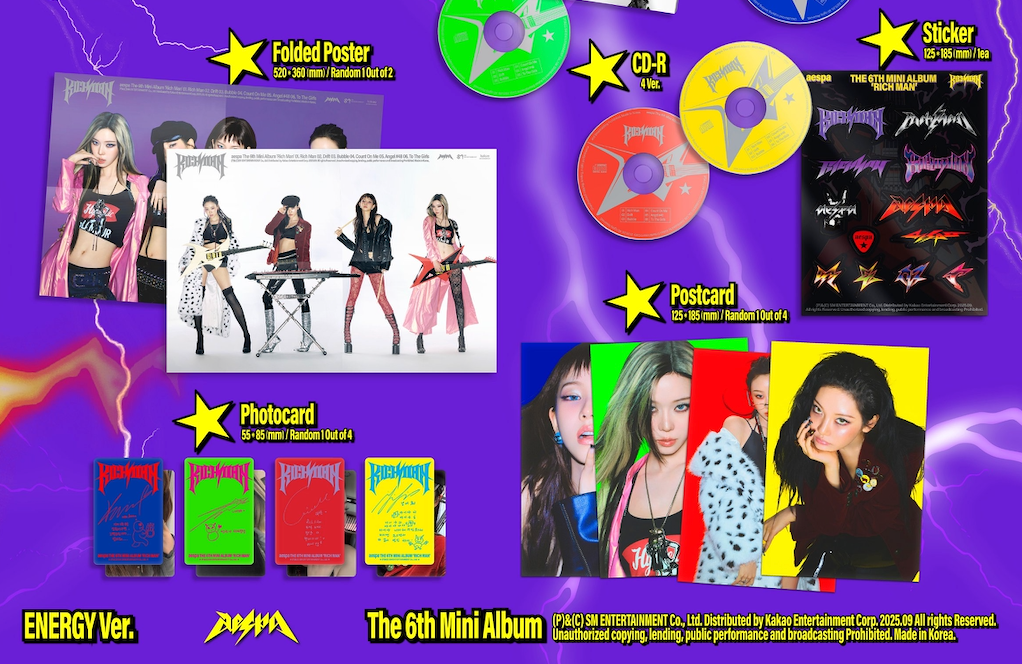 AESPA - RICH MAN (ENERGY VER.) + Everline Photocard