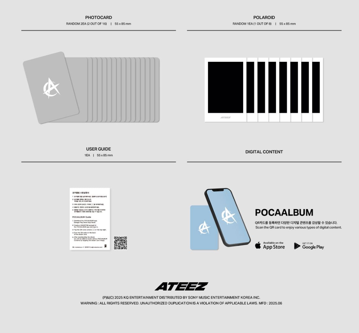 ATEEZ - GOLDEN HOUR : PART.3 (POCA ALBUM VER.) + Everline Photocard Nolae