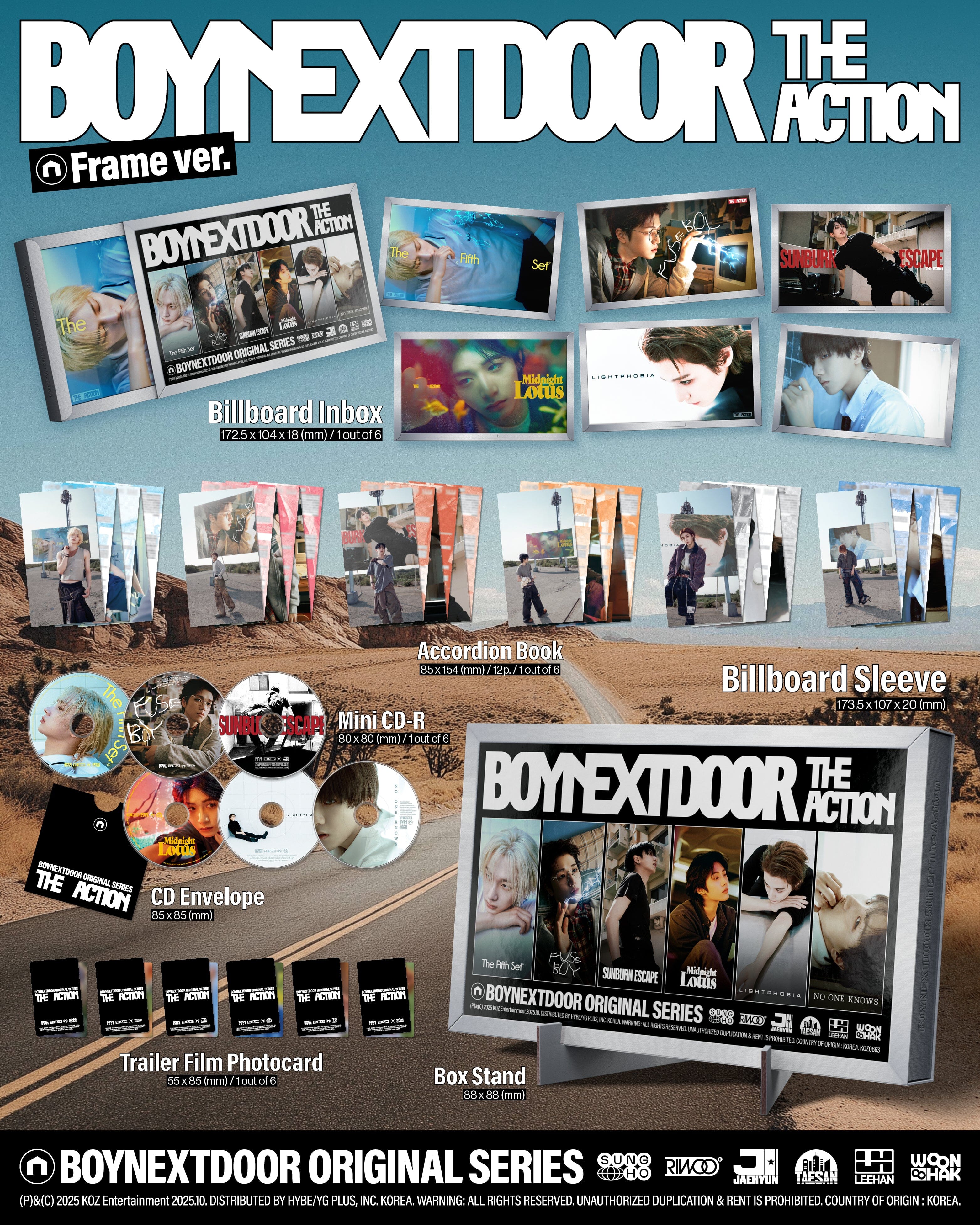 BOYNEXTDOOR - THE ACTION (FRAME VER.) + WEVERSE GIFT Nolae