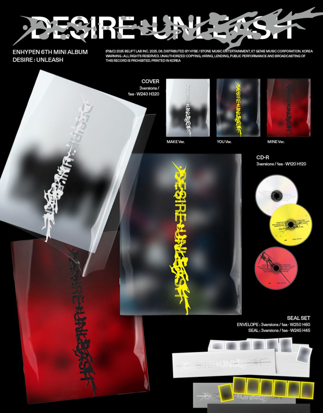 ENHYPEN - DESIRE : UNLEASH + BDM Photocard Nolae
