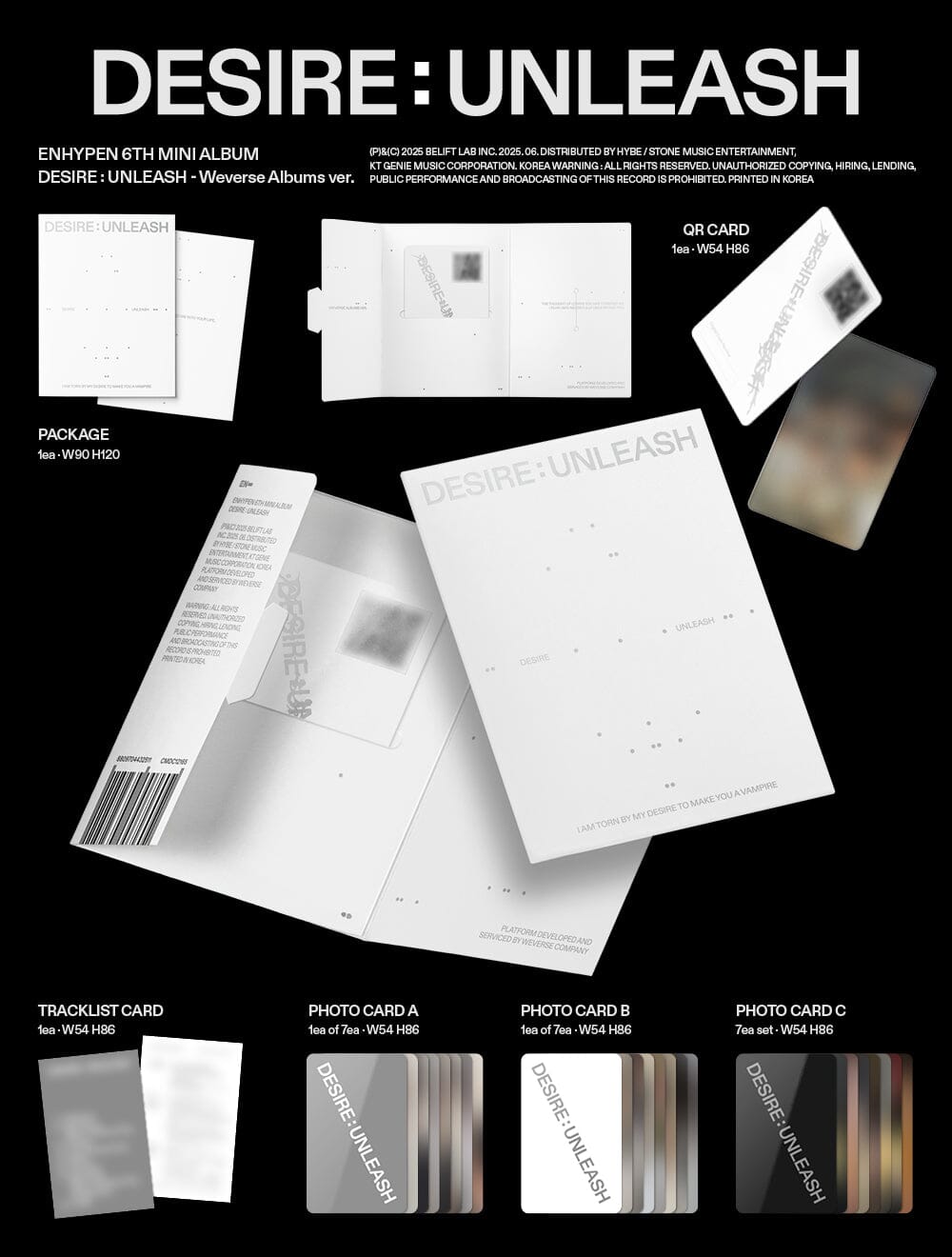 ENHYPEN - DESIRE : UNLEASH (WEVERSE ALBUMS VER.) + Weverse Gift Nolae