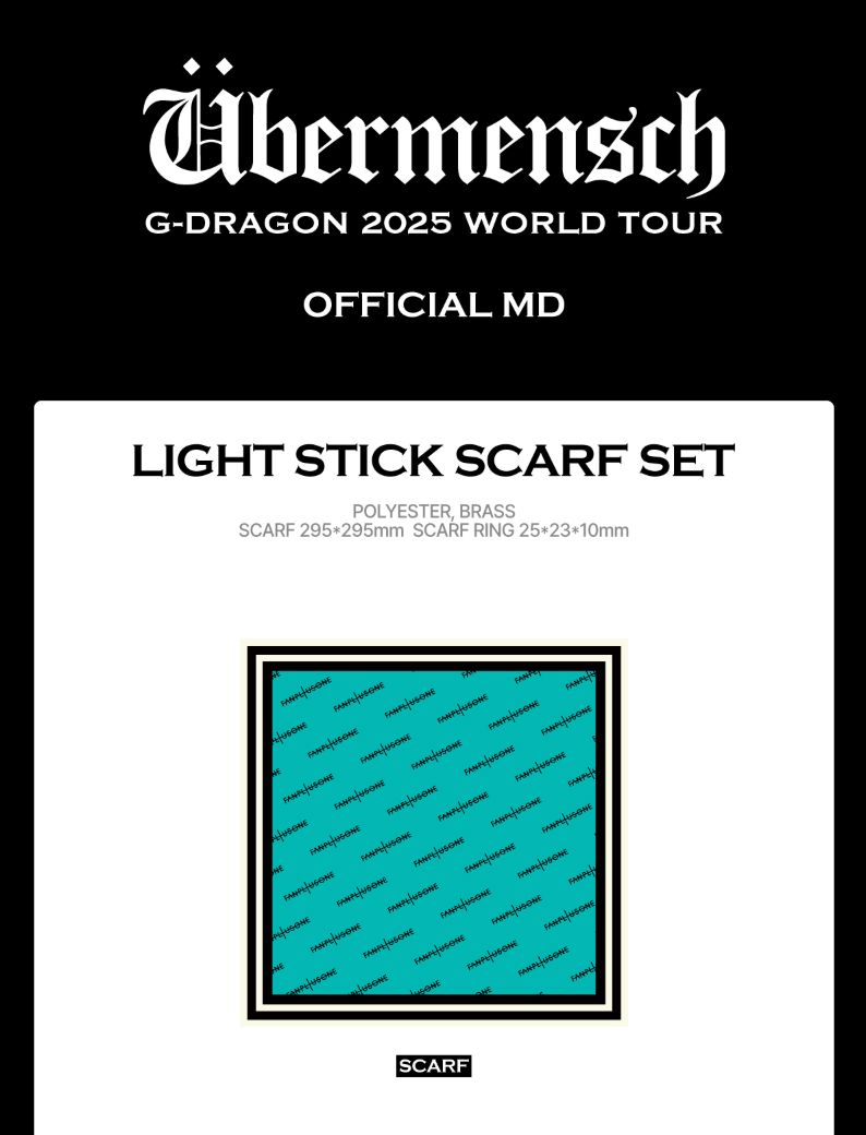 G-DRAGON - LIGHT STICK ACCESSOIRES (2025 WORLD TOUR 'ÜBERMENSCH' OFFICIAL MD) Nolae