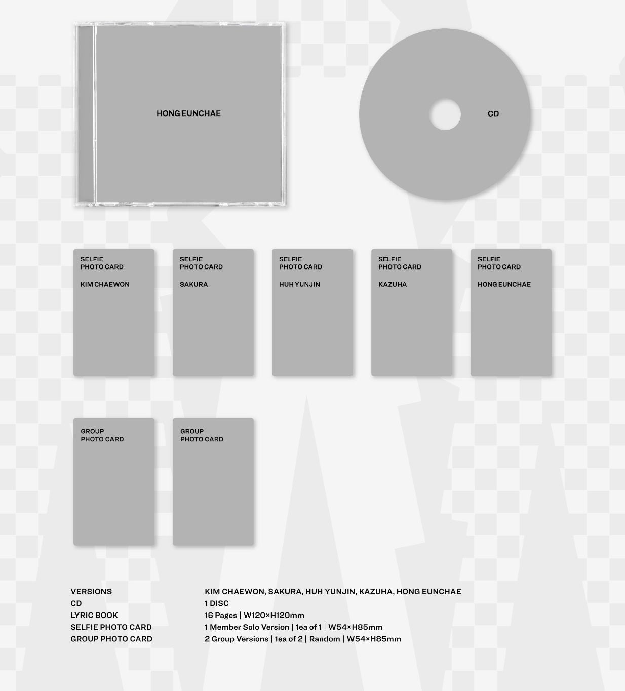 LE SSERAFIM - DIFFERENT (JAPAN 4TH SINGLE) (SOLO JACKET) + Weverse Gift Nolae
