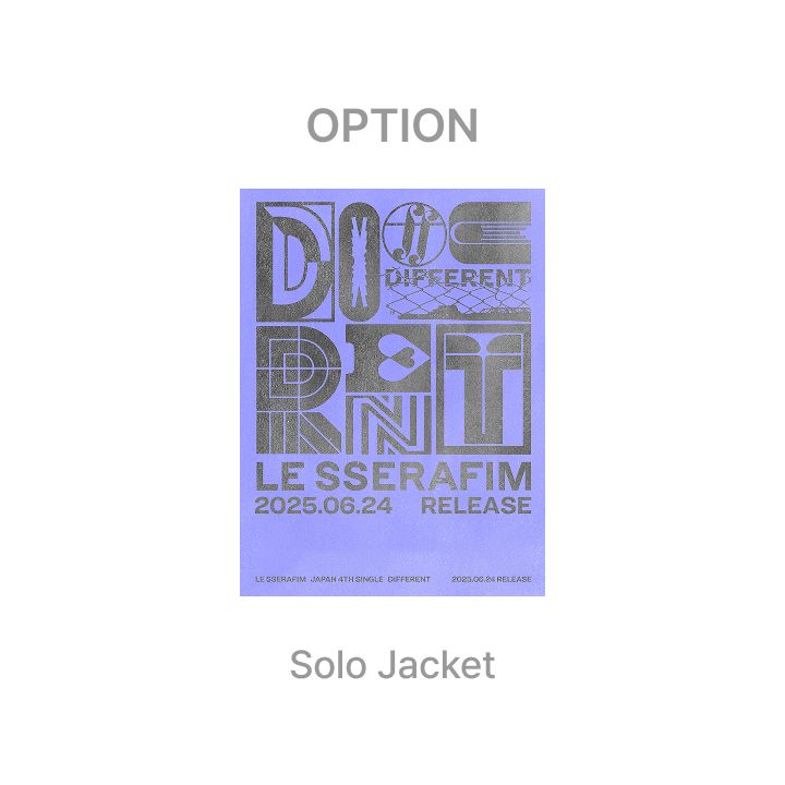 LE SSERAFIM - DIFFERENT (JAPAN 4TH SINGLE) (SOLO JACKET) + Weverse Gift Nolae