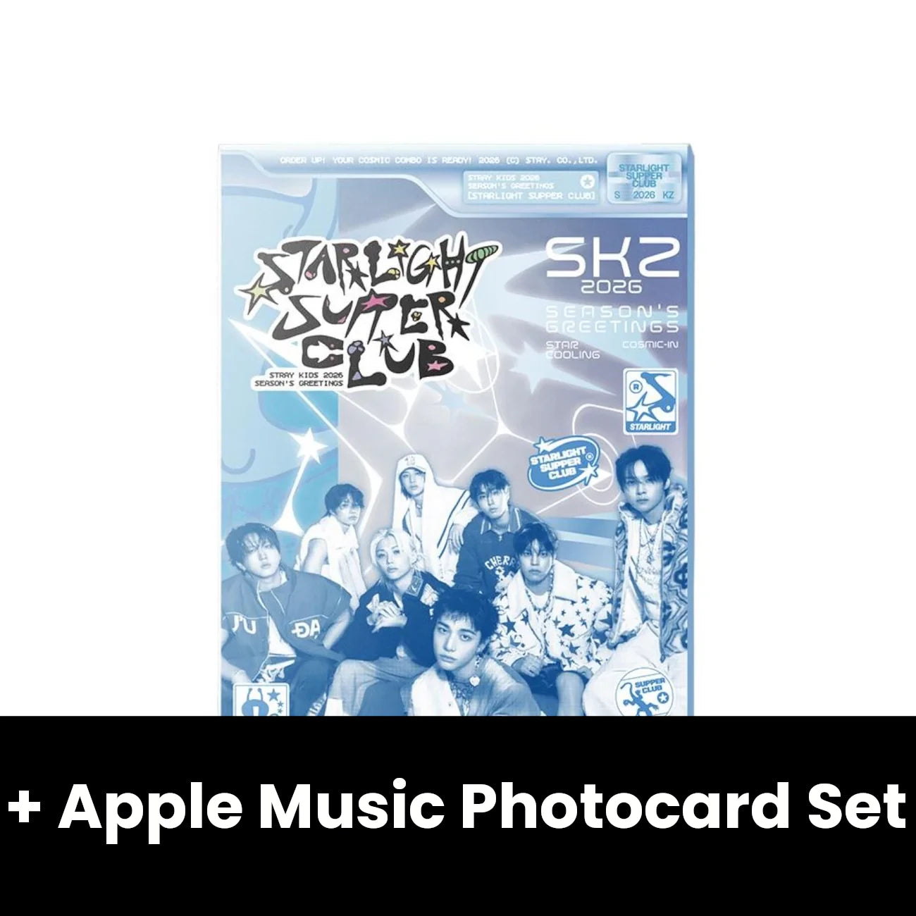 STRAY KIDS - 2026 SEASON'S GREETINGS (STARLIGHT SUPER CLUB) + Apple Music Photocard Set