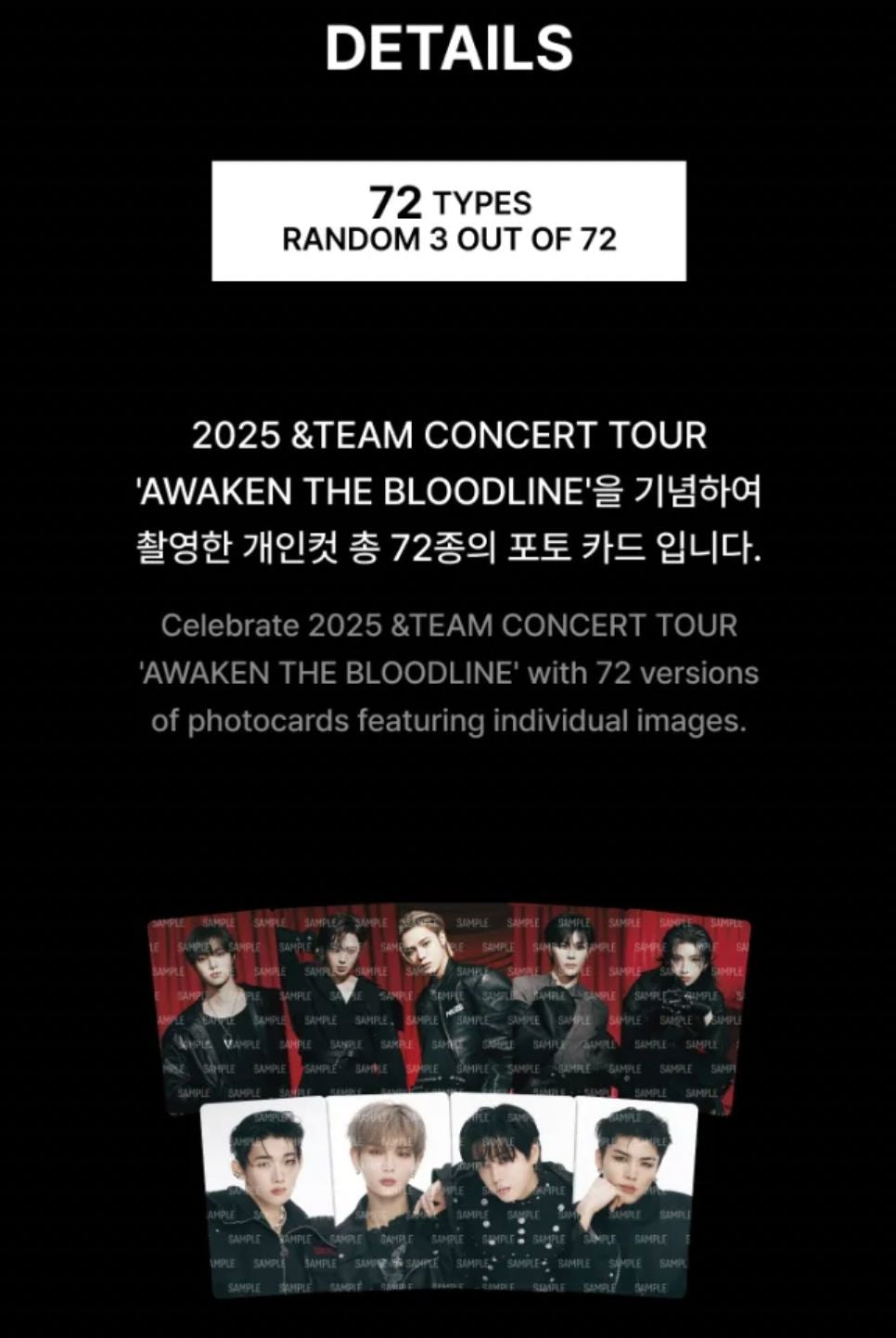 &TEAM - PHOTO CARD (2025 CONCERT TOUR 'AWAKEN THE BLOODLINE' OFFICIAL MD) Nolae