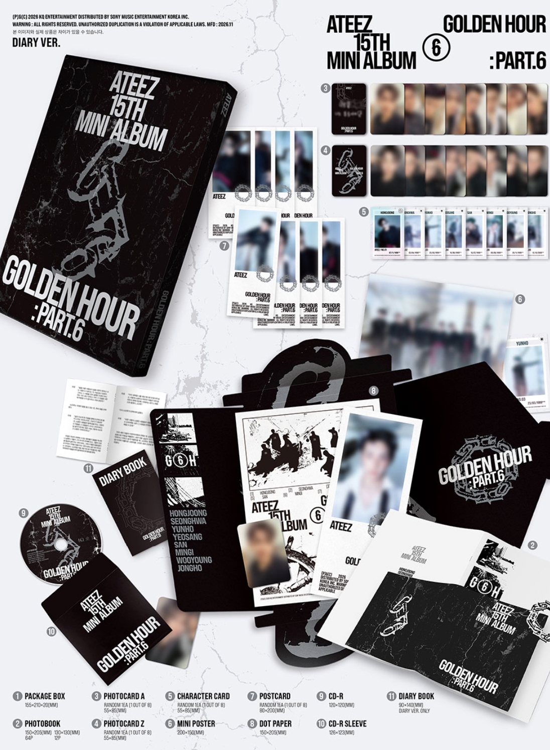 ATEEZ - GOLDEN HOUR : PART.6 SET + Soundwave Gift