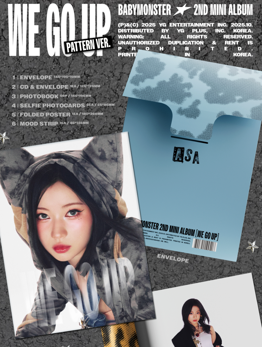 BABYMONSTER - WE GO UP (PATTERN VER.) + Weverse Gift