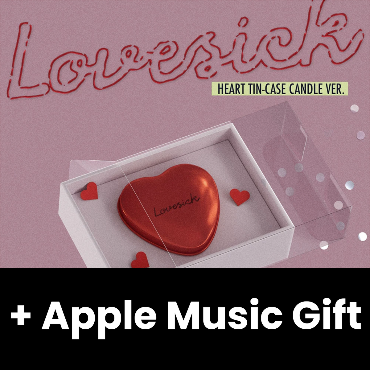 CHAERYEONG (ITZY) - LOVESICK (HEART TIN-CASE CANDLE VER.) + Apple Music Gift