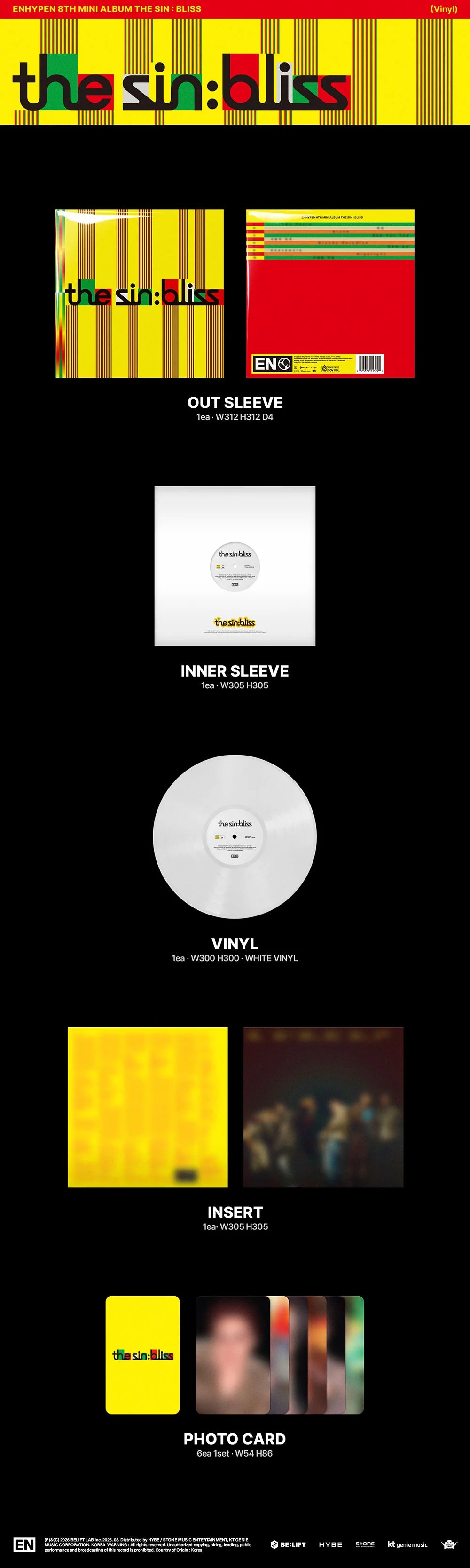 ENHYPEN - THE SIN: BLISS (VINYL)