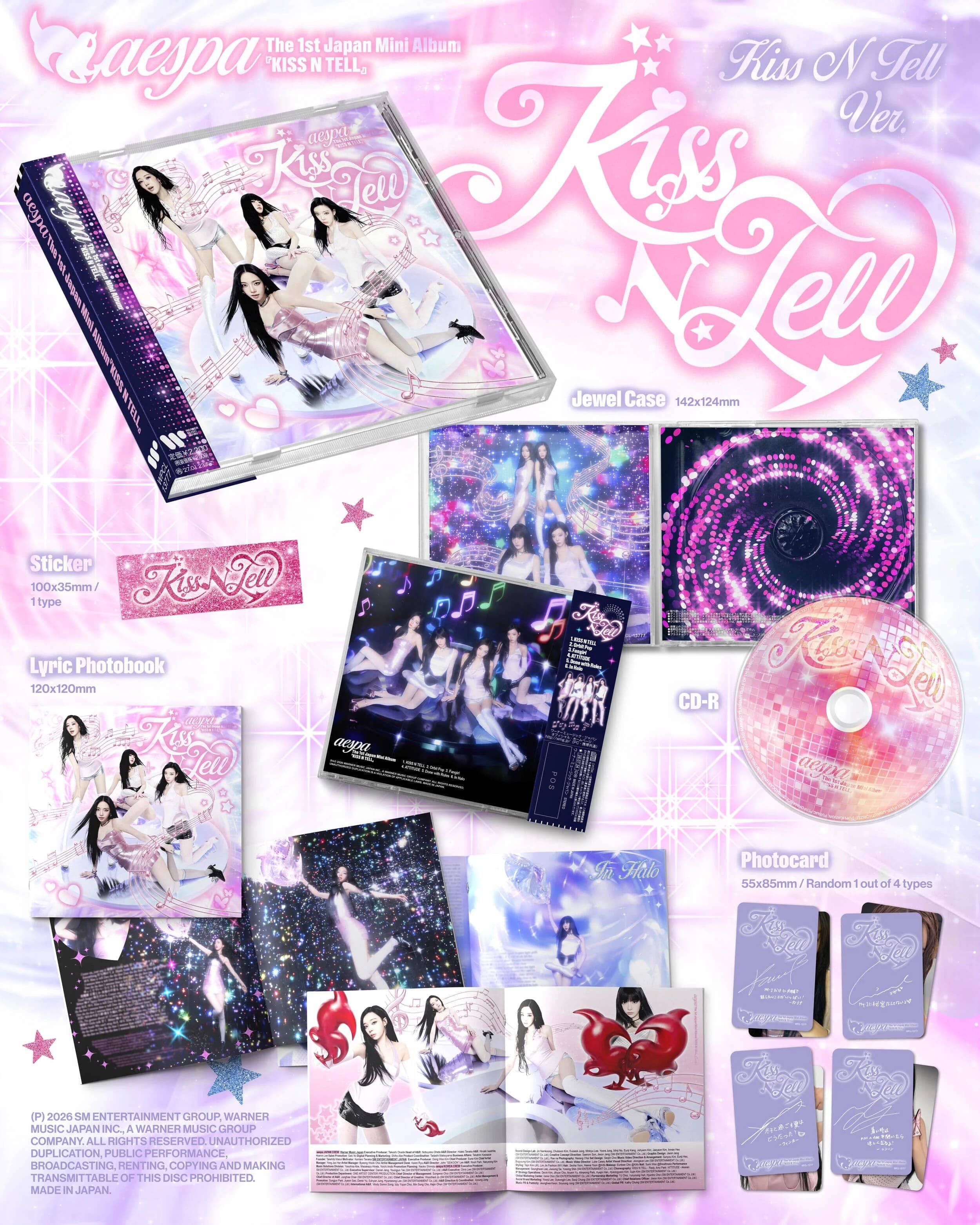 AESPA - KISS N TELL (THE 1ST JAPAN MINI ALBUM) Nolae