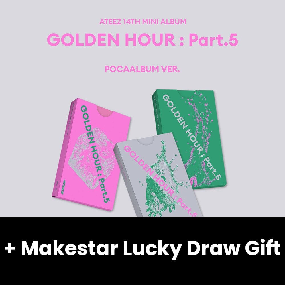 ATEEZ - GOLDEN HOUR : PART.5 (POCA ALBUM VER.) + Makestar Lucky Draw Gift Nolae