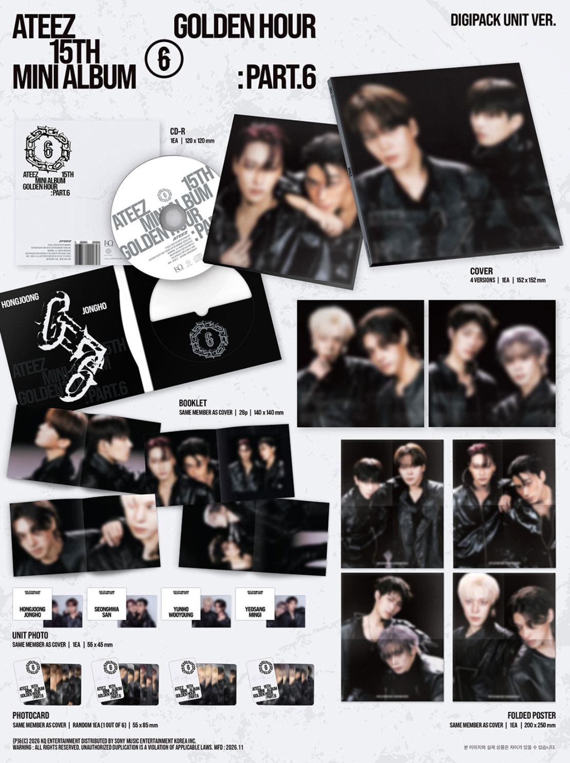 ATEEZ - GOLDEN HOUR : PART.6 (DIGIPACK UNIT VER.) Nolae