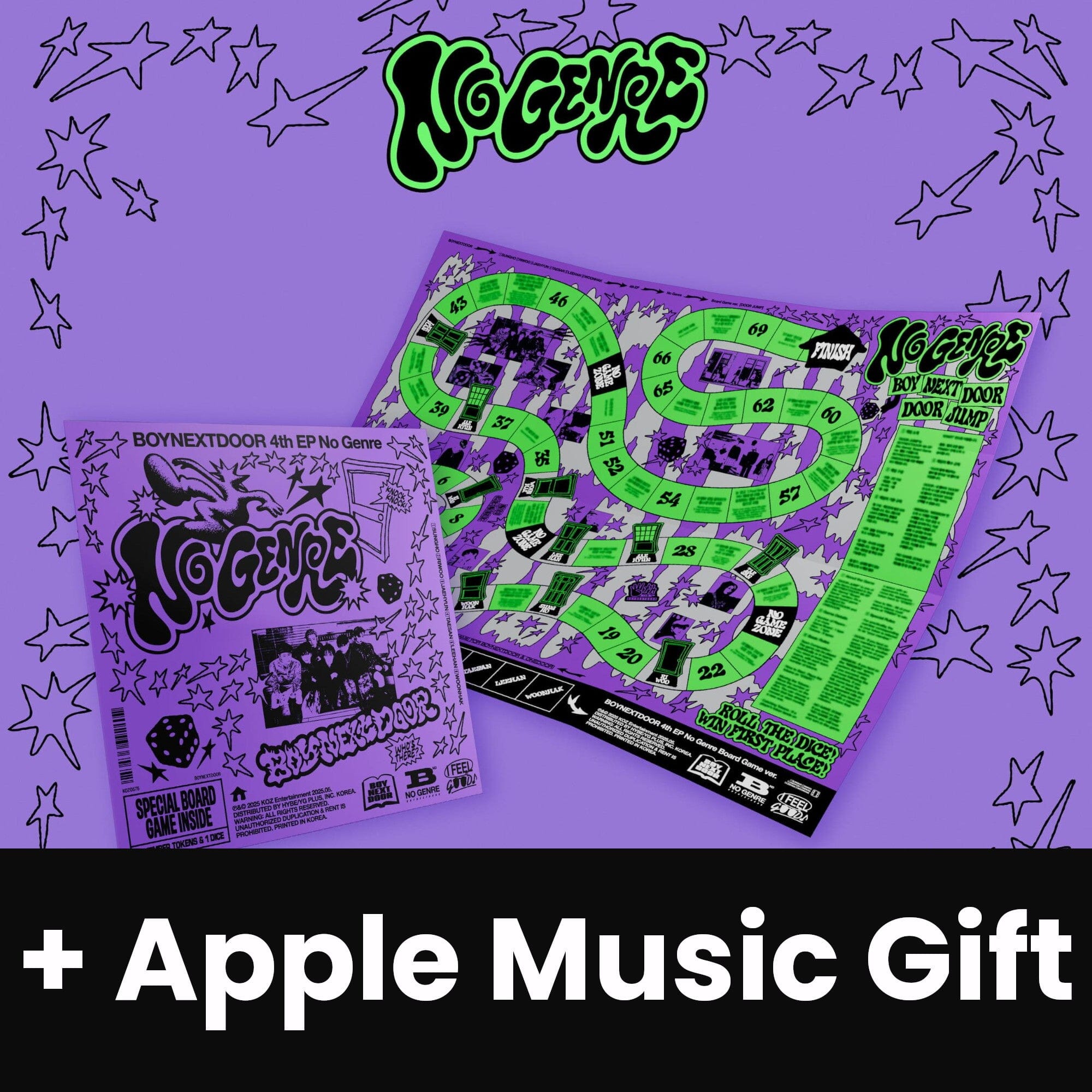 BOYNEXTDOOR - NO GENRE (BOARD GAME VER.) + Apple Music Gift Nolae