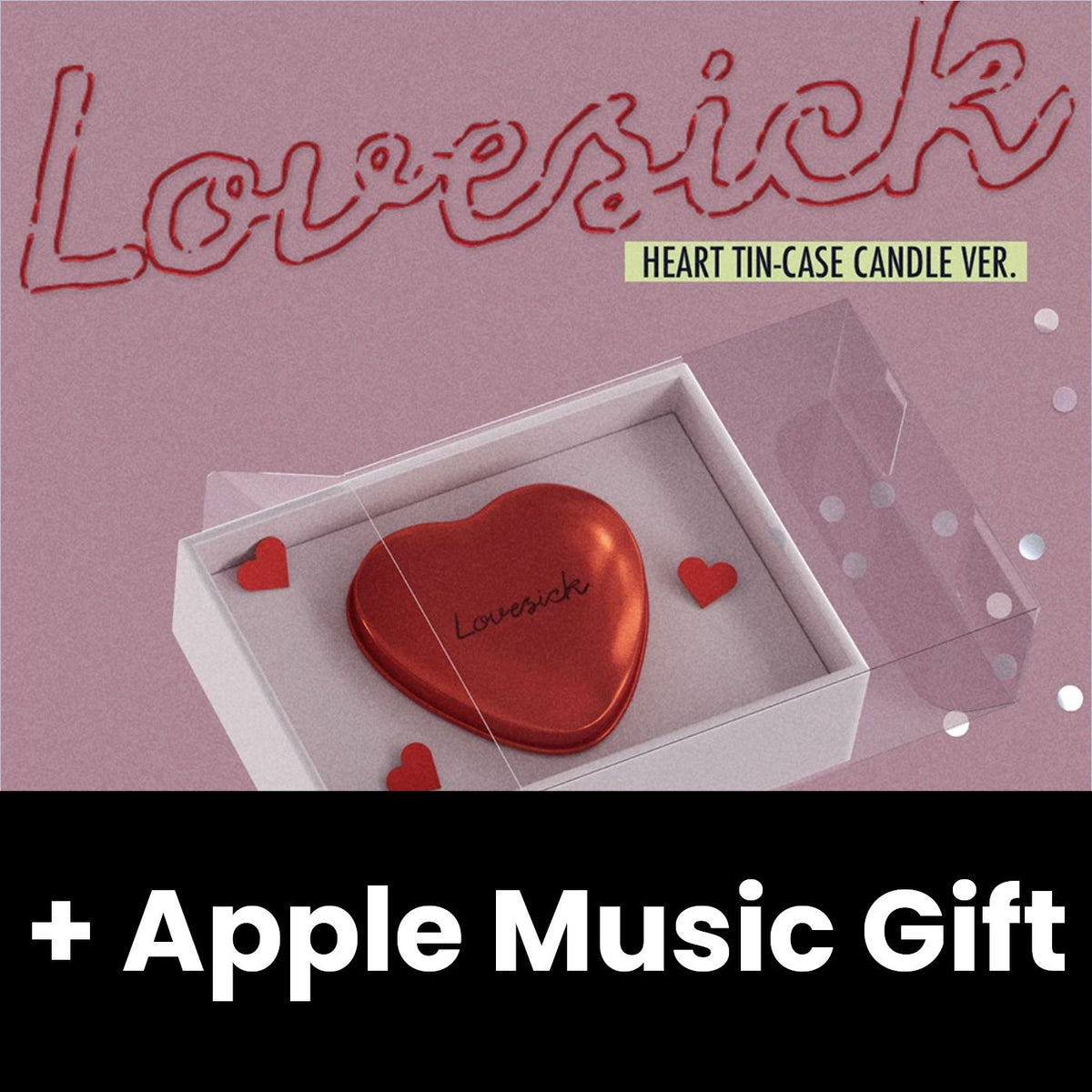 CHAERYEONG (ITZY) - LOVESICK (HEART TIN-CASE CANDLE VER.) + Apple Music Gift Nolae