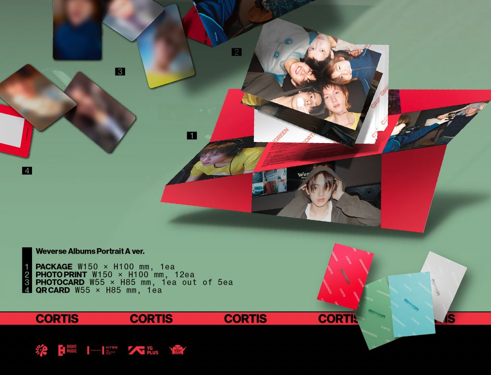 CORTIS - GREENGREEN (WEVERSE ALBUMS VER.) SET + Weverse Gift Nolae