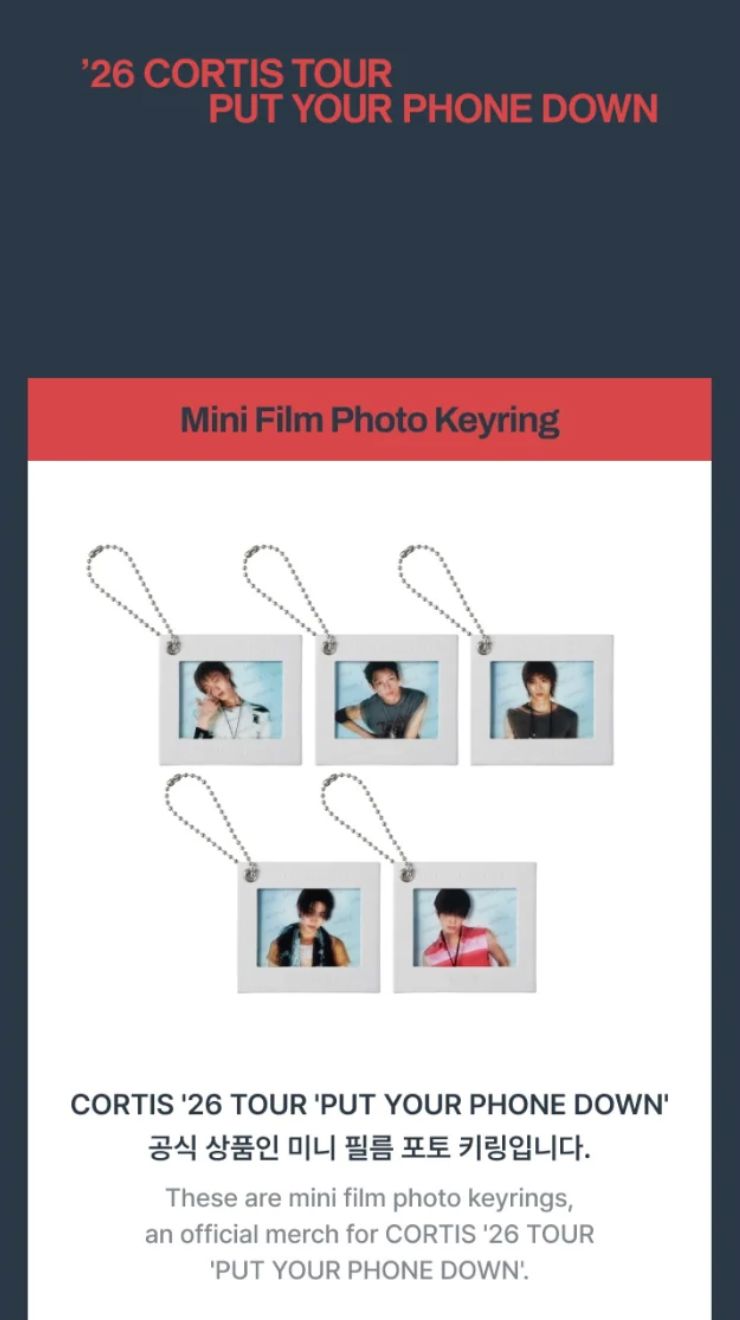 CORTIS - MINI FILM PHOTO KEYRING ('26 CORTIS TOUR : PUT YOUR PHONE DOWN MD) Nolae
