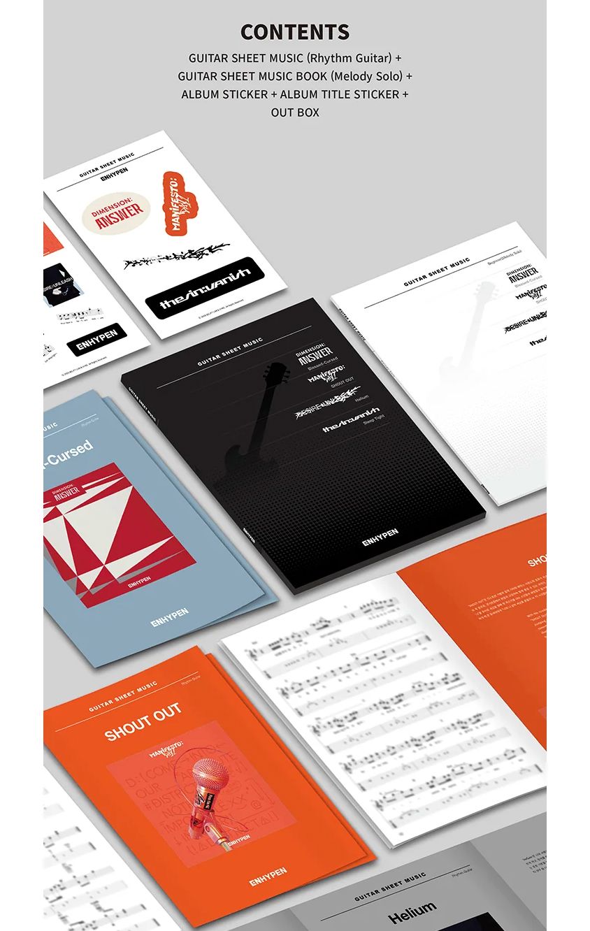 ENHYPEN - GUITAR SHEET MUSIC : ENHYPEN (PACKAGE) Nolae