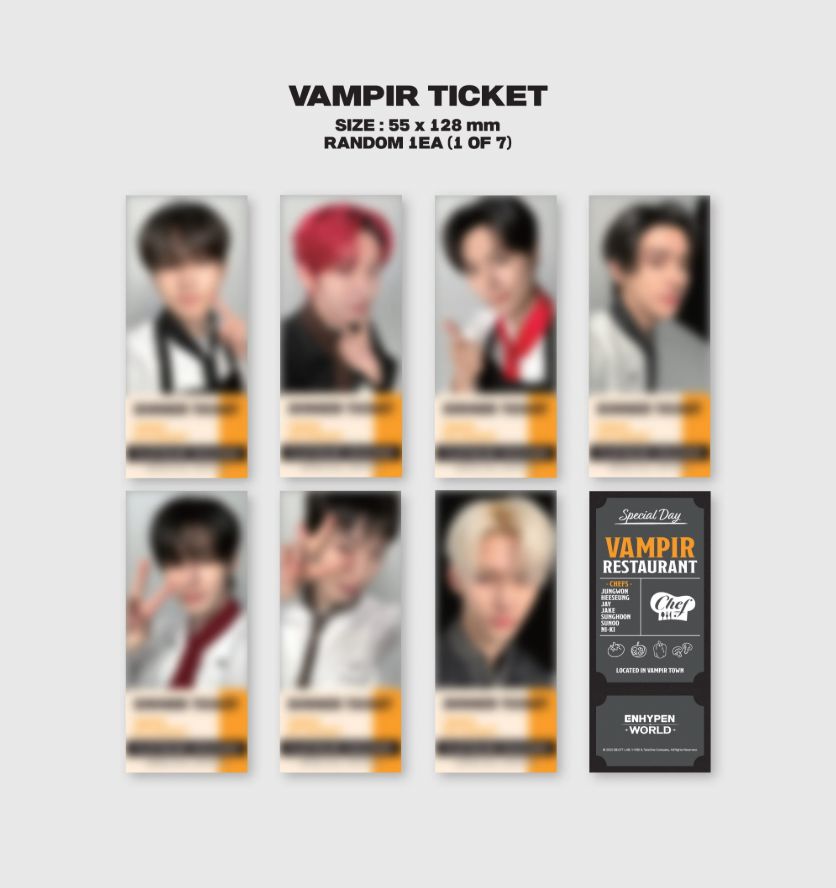 ENHYPEN - WORLD COUPON CARD COLLECTION (CHEF BASIC VER.) Nolae