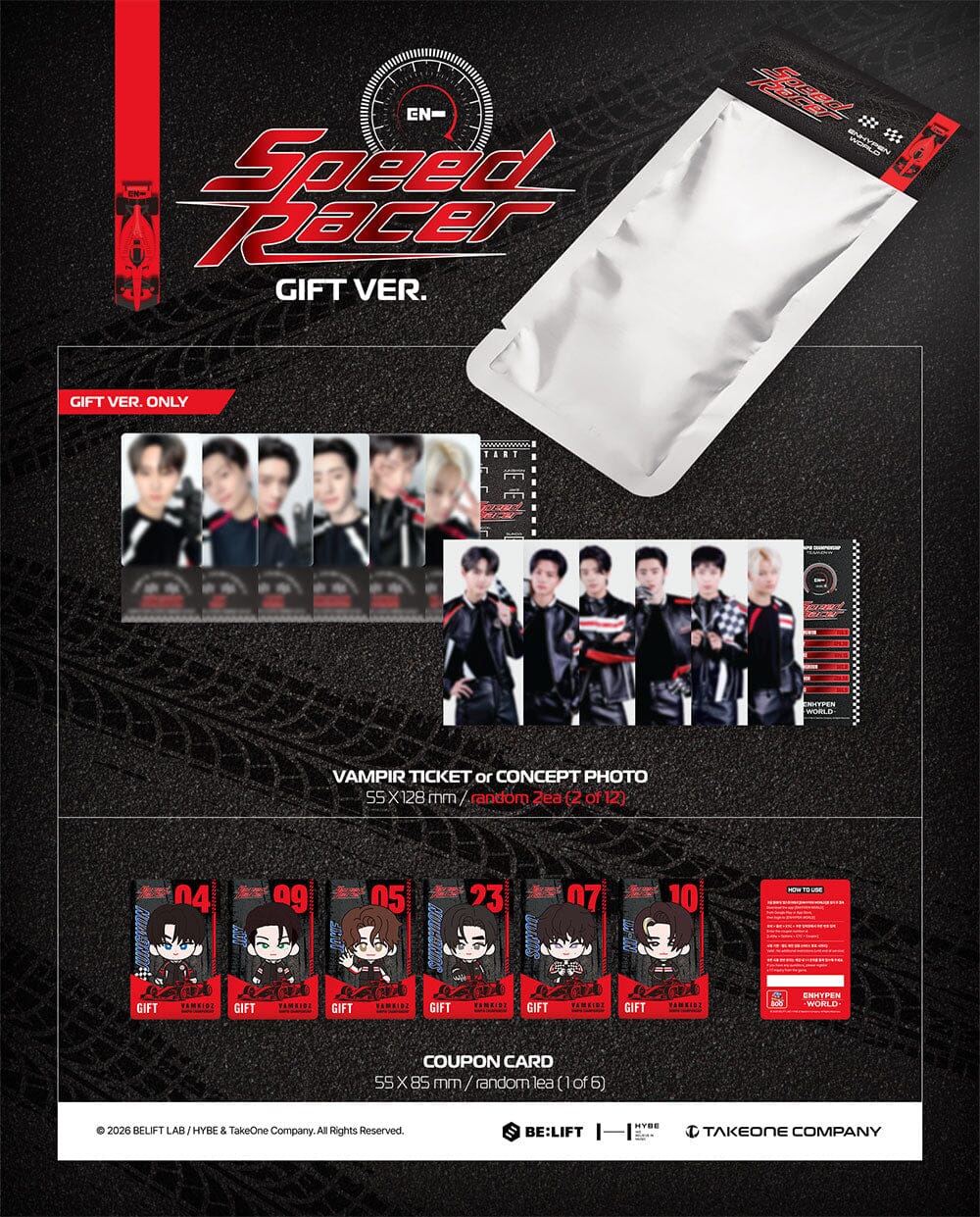 ENHYPEN - WORLD COUPON CARD COLLECTION (SPEED RACER VER.) Nolae