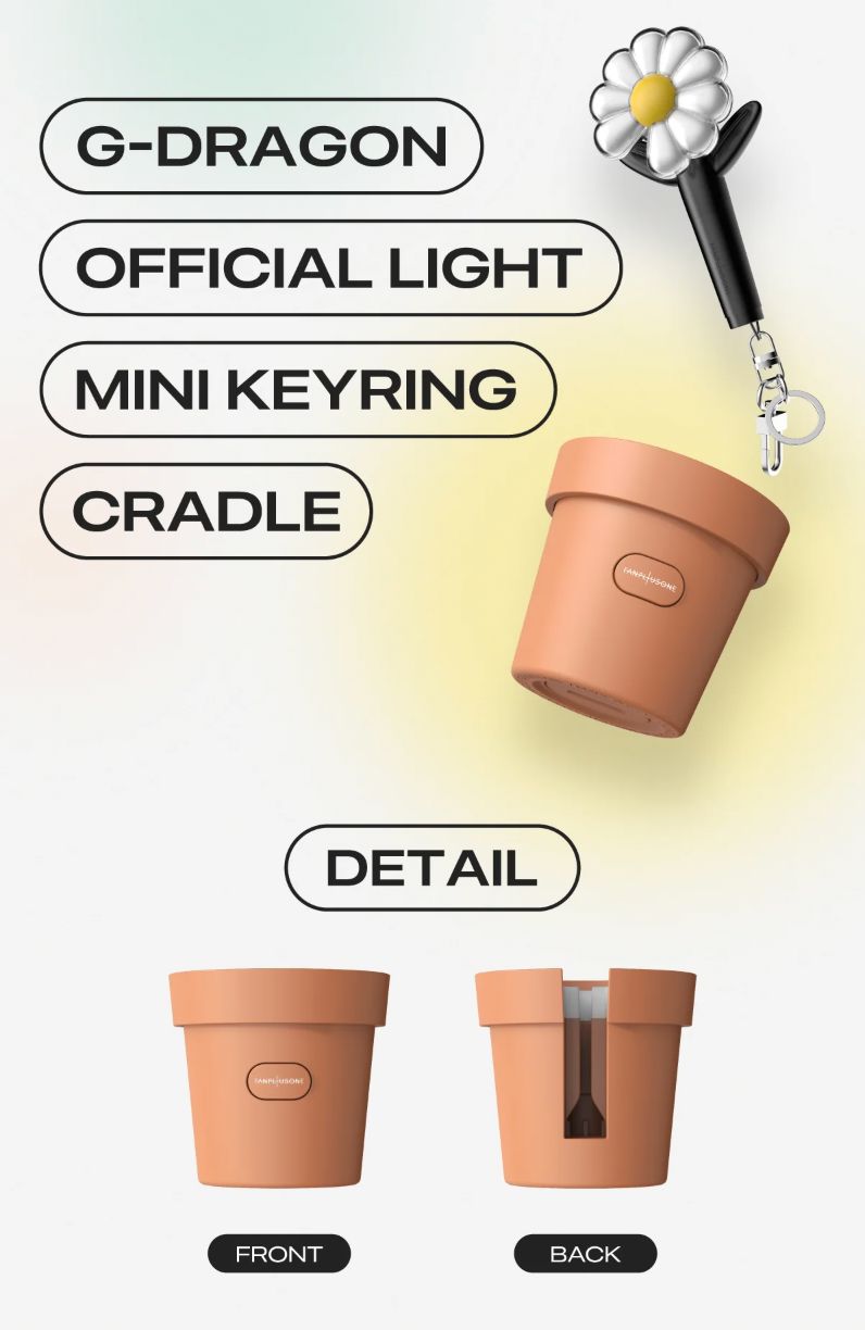 G-DRAGON (BIGBANG) - OFFICIAL MINI LIGHT KEYRING CRADLE Nolae