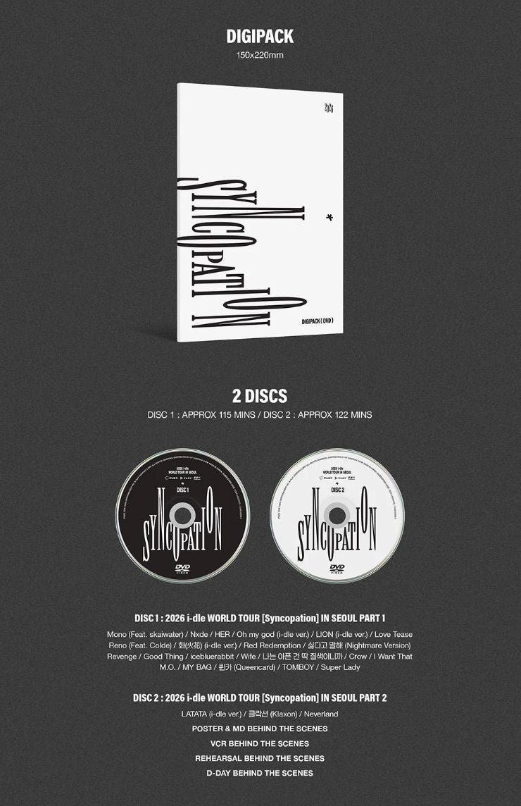I-DLE - 2026 WORLD TOUR 'SYNCOPATION' (DVD & BLU-RAY) Nolae