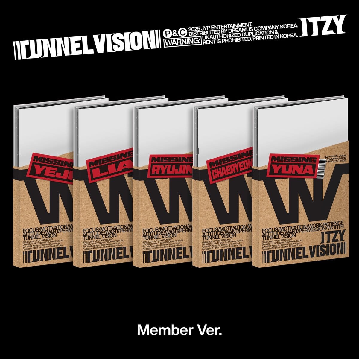 ITZY - TUNNEL VISION (MEMBER VER.) Nolae