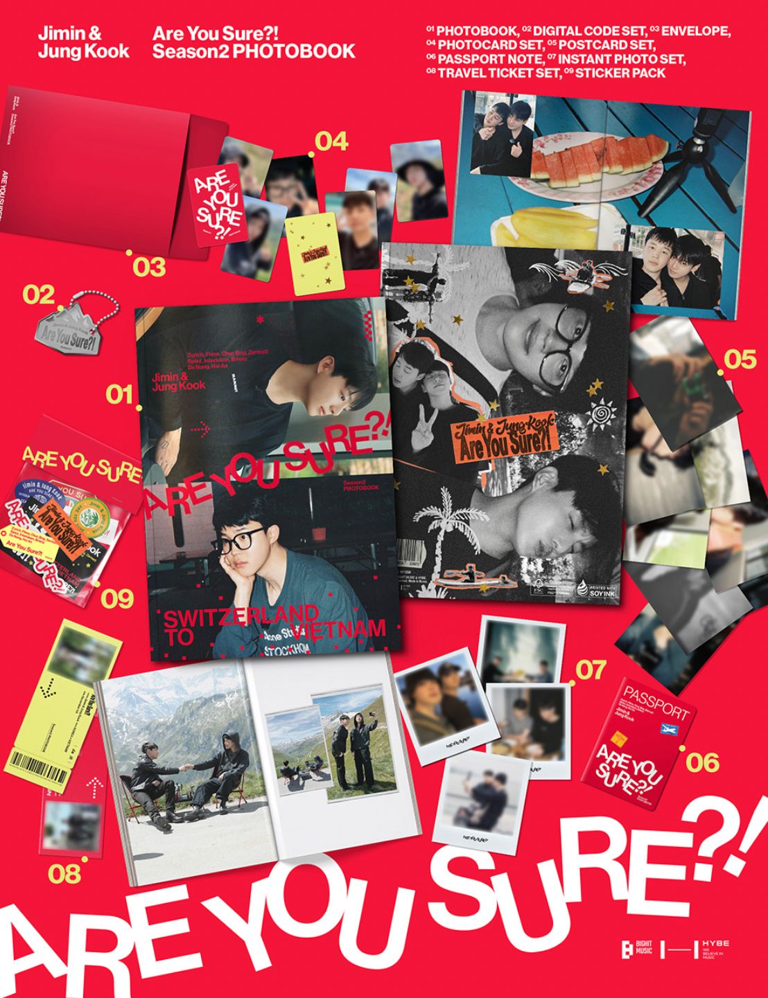 JIMIN X JUNGKOOK (BTS) - ARE YOU SURE?! SEASON2 (PHOTOBOOK) + Weverse Gift Nolae