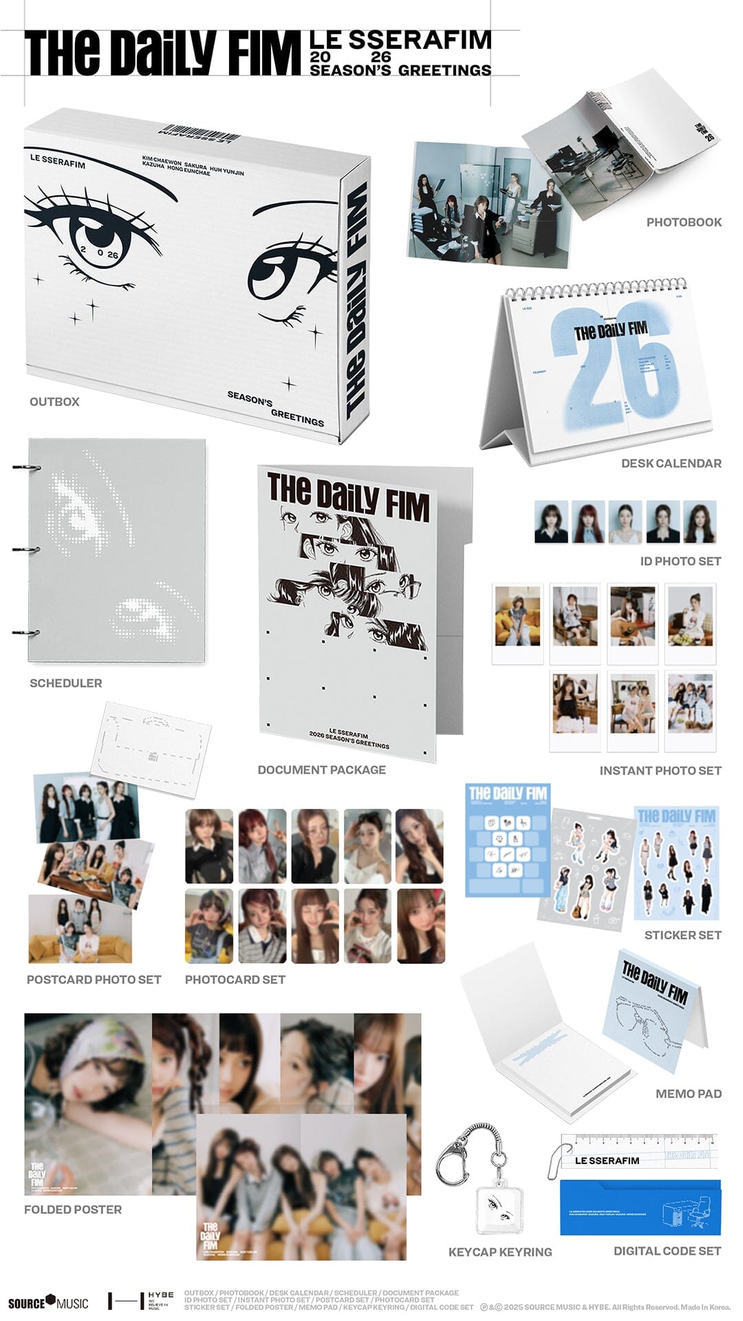LE SSERAFIM - 2026 SEASON'S GREETINGS + POB WEVERSE GIFT Nolae