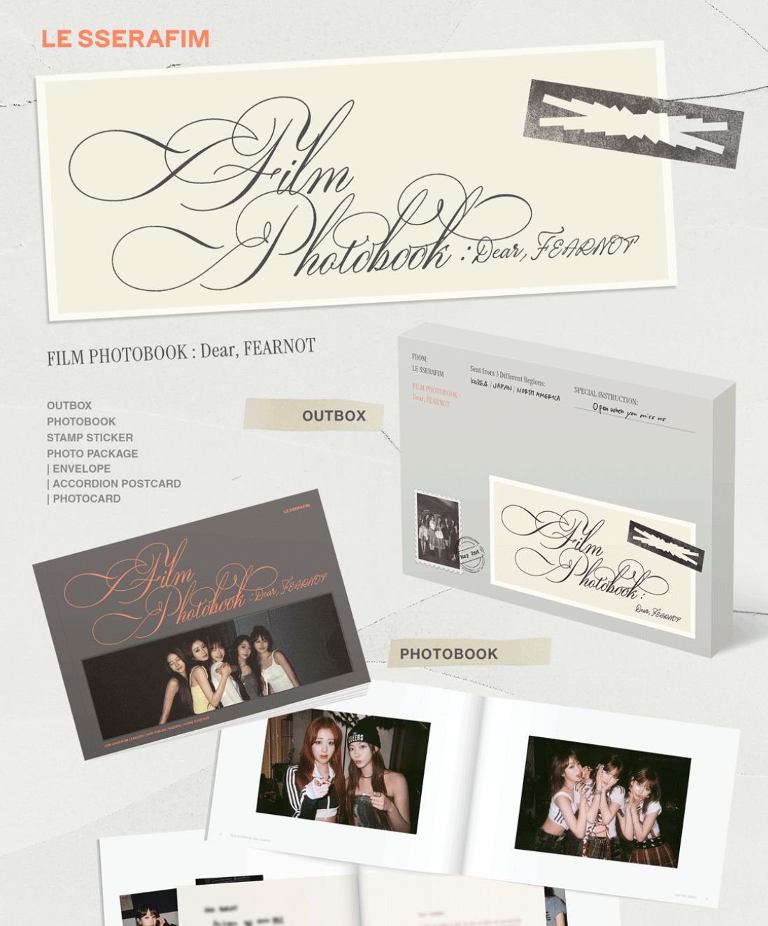LE SSERAFIM - FILM PHOTOBOOK : DEAR, FEARNOT Nolae