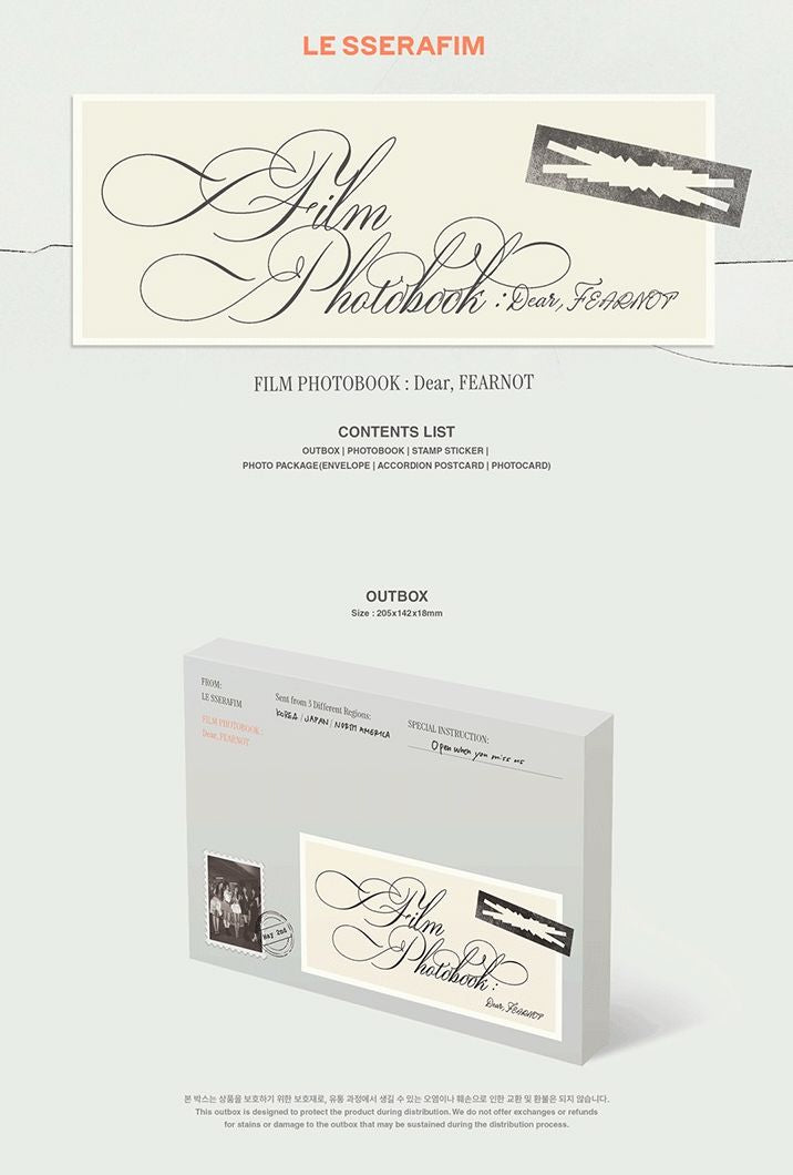 LE SSERAFIM - FILM PHOTOBOOK : DEAR, FEARNOT Nolae