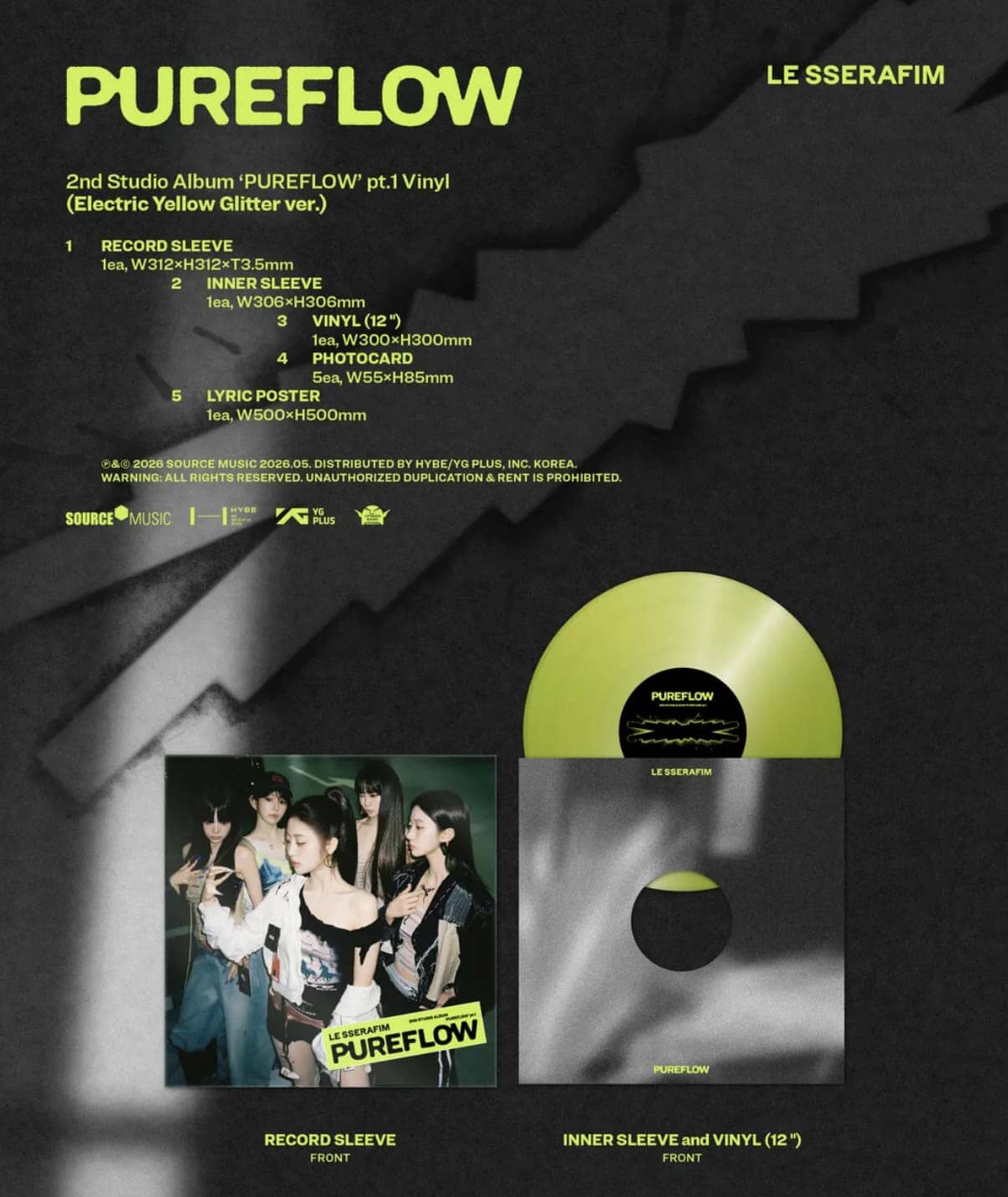 LE SSERAFIM - 'PUREFLOW' PT.1 (VINYL) Nolae