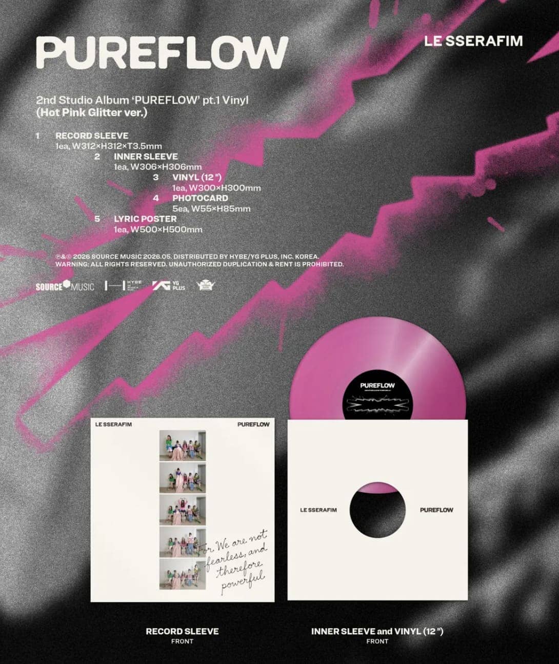 LE SSERAFIM - 'PUREFLOW' PT.1 (VINYL) Nolae