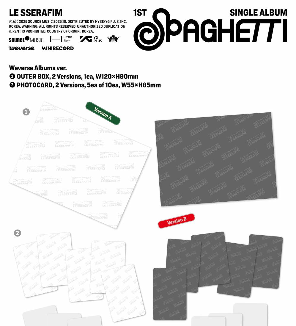 LE SSERAFIM - SPAGHETTI (WEVERSE ALBUMS VER.) Nolae