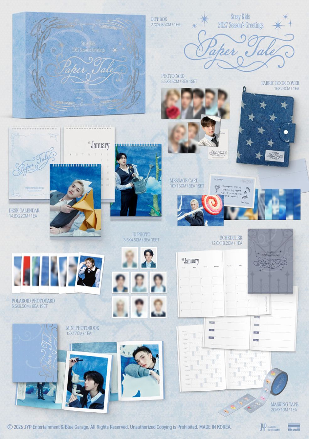 STRAY KIDS - 2027 SEASON'S GREETINGS (PAPER TALE) + FANS SHOP Gift Nolae