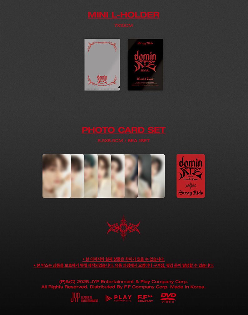 STRAY KIDS - WORLD TOUR 'DOMINATE SEOUL' (DVD & BLU-RAY) + FANS SHOP Postcard Set Nolae
