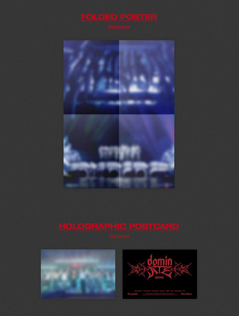 STRAY KIDS - WORLD TOUR 'DOMINATE SEOUL' (DVD & BLU-RAY) + FANS SHOP Postcard Set Nolae