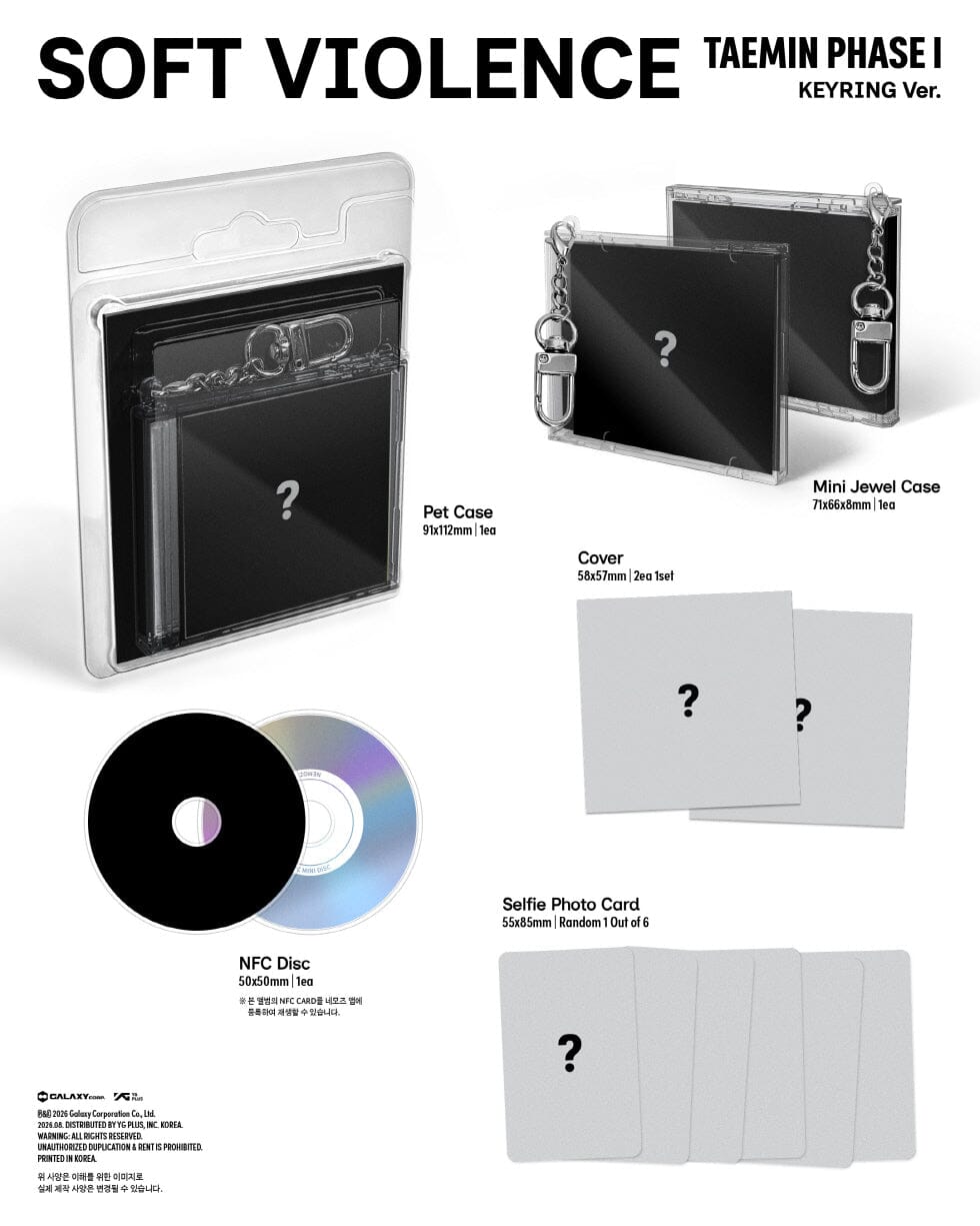 TAEMIN (SHINEE) - PHASE 1 : SOFT VIOLENCE (KEYRING Ver.) Nolae