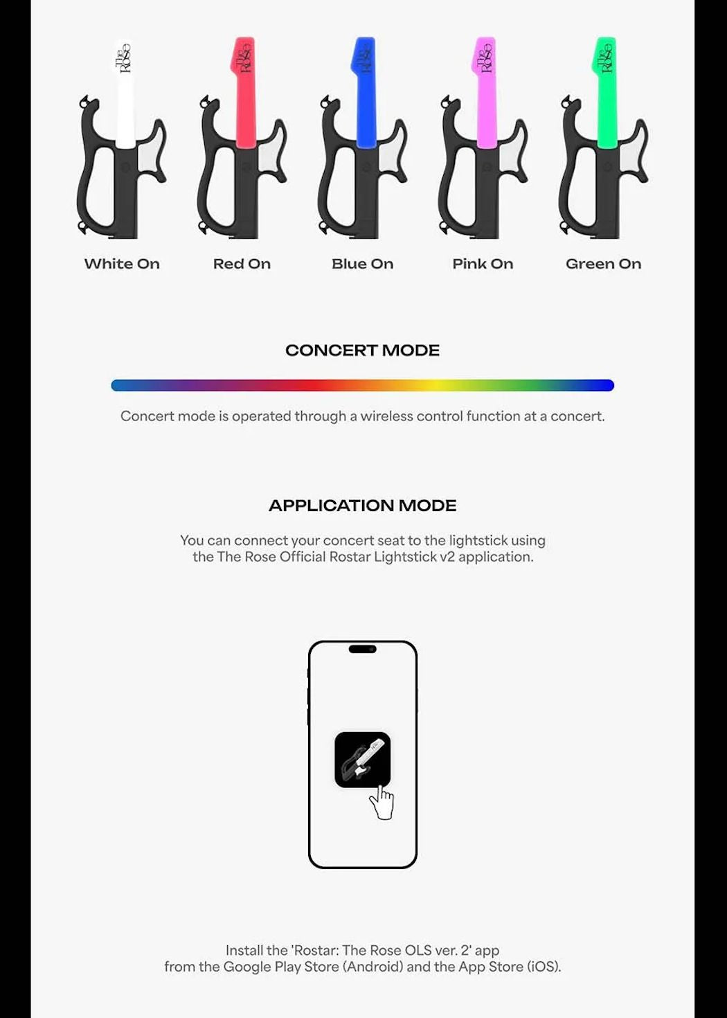 THE ROSE - OFFICIAL ROSTAR LIGHT STICK V2 Nolae