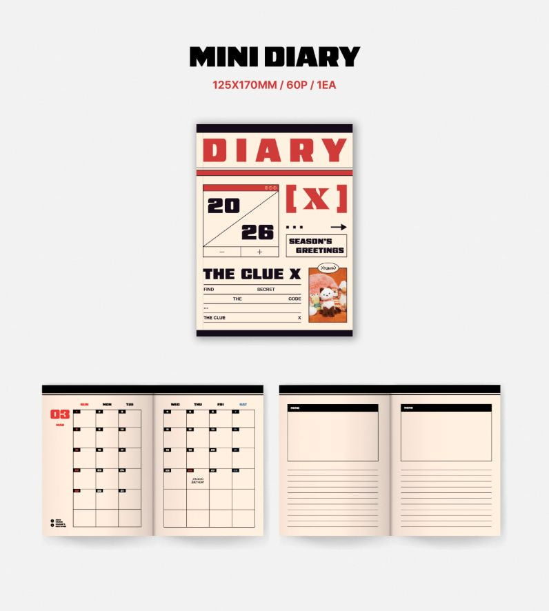 XIUMIN (EXO) - 2026 SEASON'S GREETINGS (THE CLUE [X]) + Extra Photocard Nolae